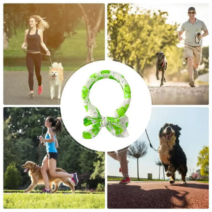 Pet Cooling Collar Bow Tie Dogs Cats Instant Cooling Neck Waring Reusable Instant Cooling Bandanas Dog Cooling Neck Wraps