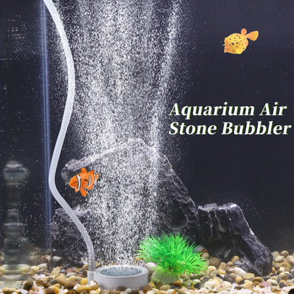 UXCELL  Air Stone Aquarium 5cm Oxygen Aerator Air Bubble Pond Pump Hydroponic Oxygen Mini Air Pump Accessories with Tube