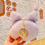 Anime Sanrio Plush Toy Cute Hello Kitty Felinae Keychain Kawaii Cinnamoroll Cat Plush Wallet Melody Cos School Bag Pendant Gifts