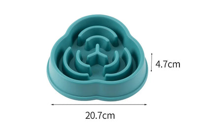 Slow Feeder Dog Bowls Slow Eating Pet Bowls Puzzle Anti-Gulping Interactive Bloat Durable Preventing Choking Healthy Dogs Bowl