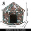 Cat House Dog Nest Waterproof Outdoor Winter Warm Pet Cave Insulated Outside Cat House Home Foldable and Washable Pet House