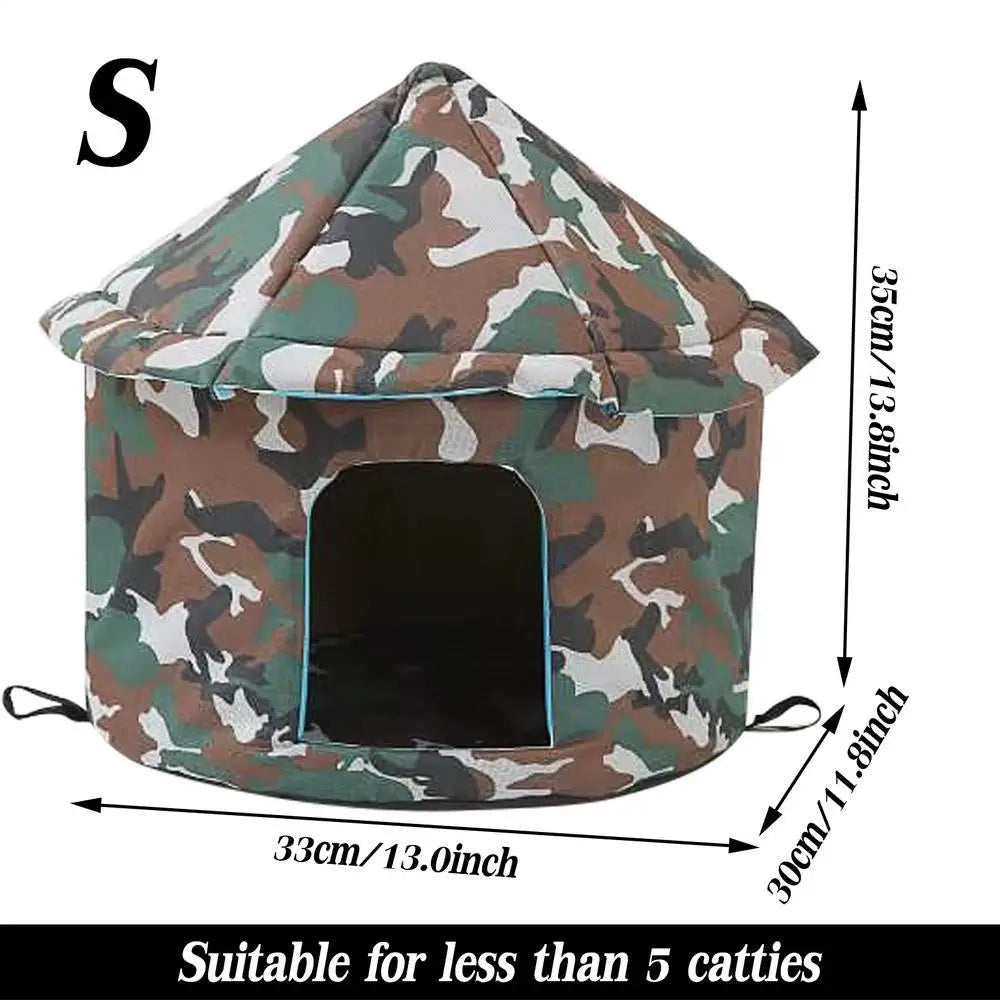 Cat House Dog Nest Waterproof Outdoor Winter Warm Pet Cave Insulated Outside Cat House Home Foldable and Washable Pet House