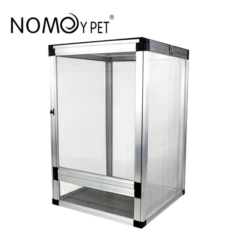 Reptile Detachable Habitat Tank Terrarium Transparent Aluminium Air Screen Cage Front Opening Door Full View Lizard Chameleon