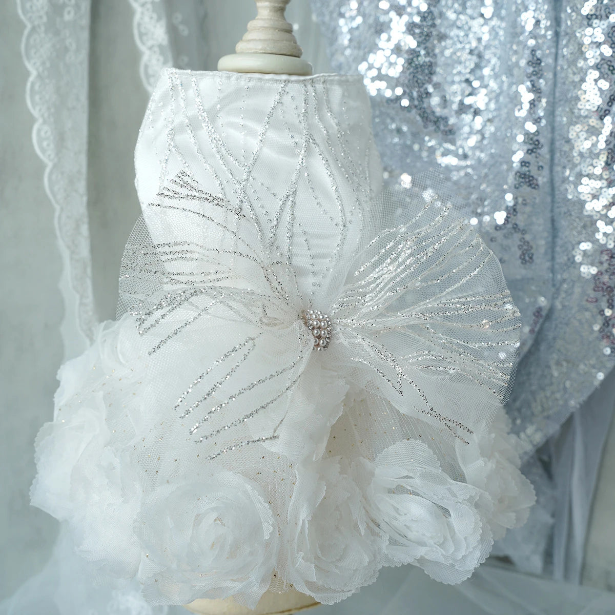 Dog Dress for Small Dogs Prom Party Princess Wedding Dresses Luxury Design Girl Dog Clothes Pomeranian Puppy Cat Costume Outfits