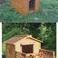 Outdoor solid wood preservative wood kennel with doors and windows kennel cat house pet house cat kennel carbonize