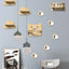 Cat Climbing Shelves Wall Mounted Platform and Hammock with Scratching Post Cat Pet Wooden Furniture for Sleeping and Playing