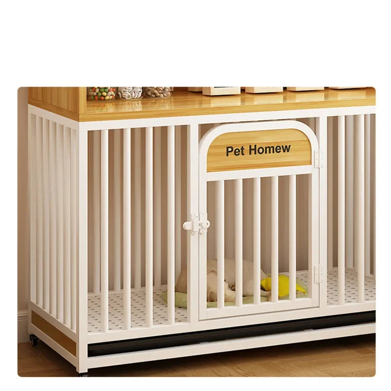 Dog cage household indoor with toilet pulley exquisite workmanship small medium and large dog cage reinforced kennel villa heigh