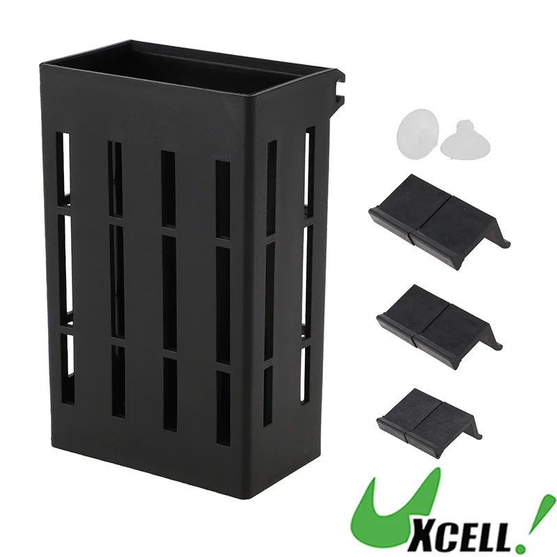 UXCELL Fish Tank Water Plant Holder Aquarium Plant Holder Aquatic Plant Cups Emersed Plastic Pot with Hooks Suction Cups