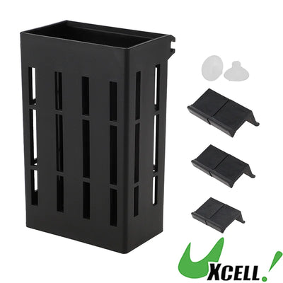 UXCELL Fish Tank Water Plant Holder Aquarium Plant Holder Aquatic Plant Cups Emersed Plastic Pot with Hooks Suction Cups