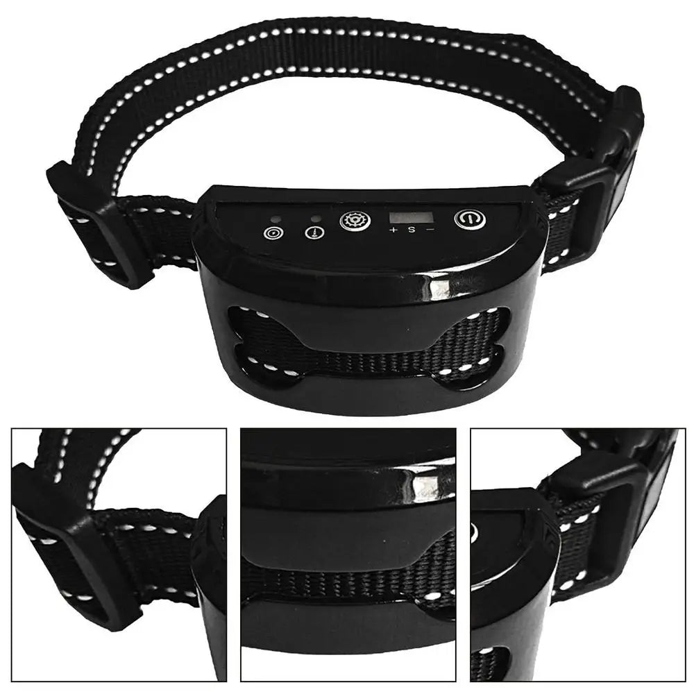 Waterproof IPX4 Auto Anti Barking Collar Vibration Electric Shock Sound Vests Anti Humane Bark Collar Rechargeable ShockSafe Toy
