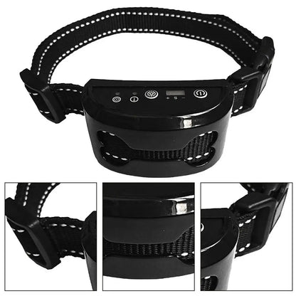 Waterproof IPX4 Auto Anti Barking Collar Vibration Electric Shock Sound Vests Anti Humane Bark Collar Rechargeable ShockSafe Toy
