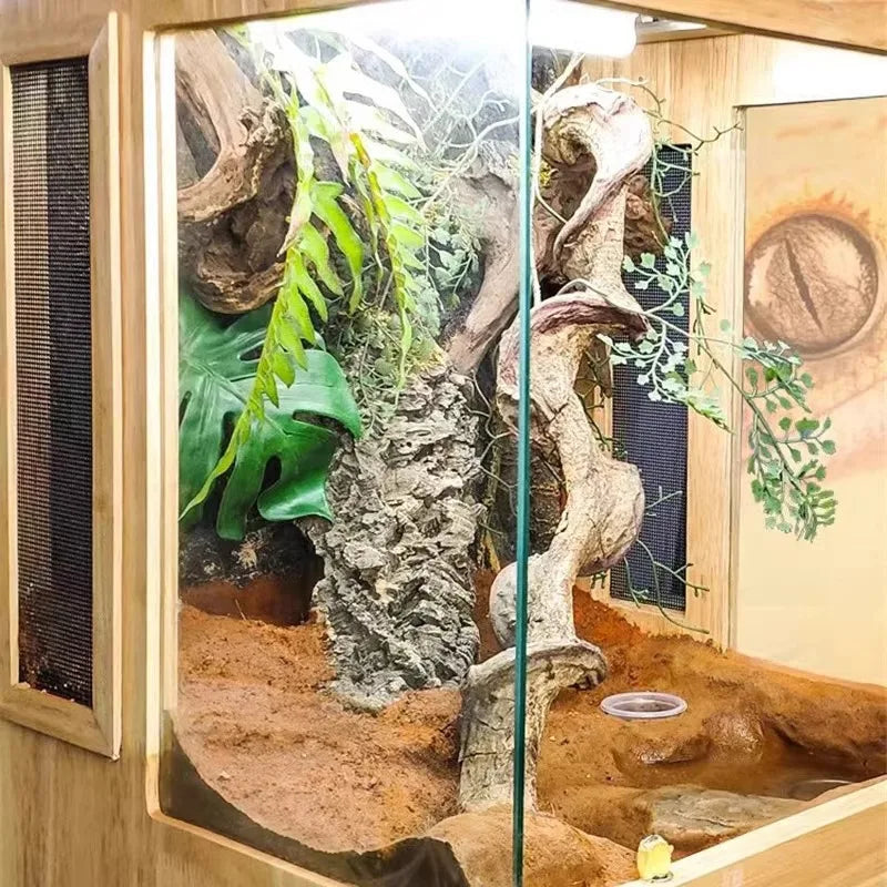 Climbing Pet Climbing Wooden Landscape Tree Vine Natural Dead Wood Crawler Rainforest Tank Tree Frog Crossing River Dragon Vine