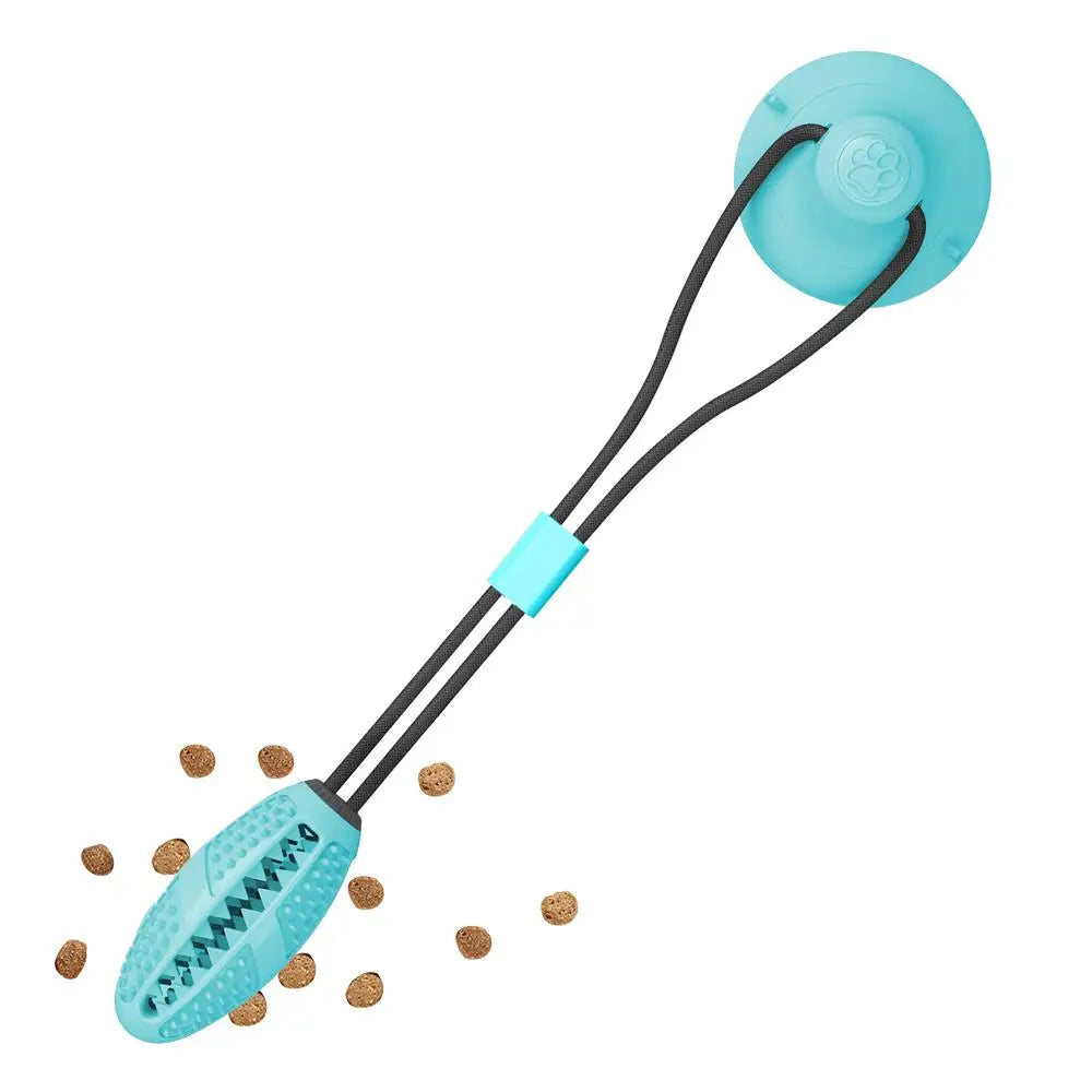 Chew Toys For Dogs Soft Chew Toys Slow Feeder Bite-Resistant Pet Toys Dog Teeth Cleaning Ball With Suction Cup For Living Rooms