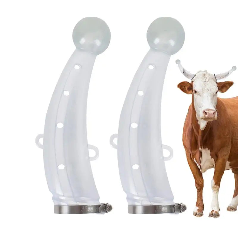 Cow Horn Protective Covers 1 Pair Cow Anti-Fight Horn Protector Cover Breathable Avoid Fence Damage Protector for Aggressive