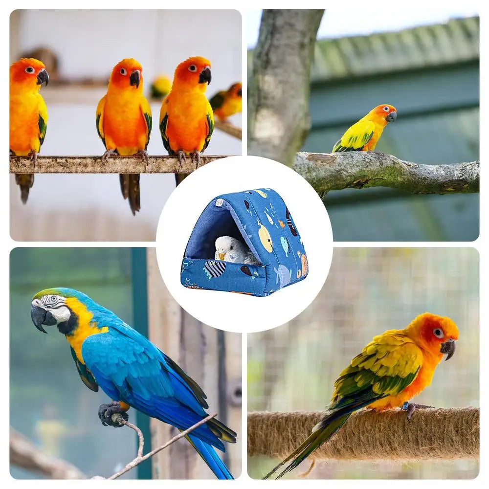 Parrot Bed Warm House Hideout Cushion Bed For Parrot Plush Cushion For Parrots Lovebirds Parakeets And Small And Medium Birds