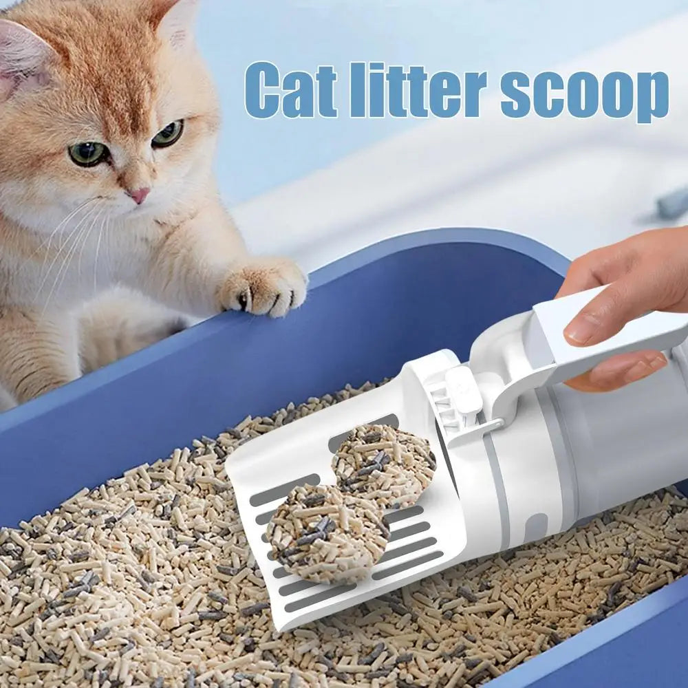 Cat Litter Shovel Poop Sifting Hollow Portable Litter Scoop With Holder Pet Supplies Large Cat Scooper Multifunctional For Pet
