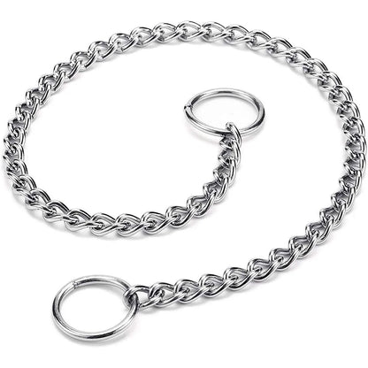 Dog Choke Collar Chew-proof Metal Dog Slip Chain Pinch Collars for Small Medium Large Dogs Training Obedience Pet Chain Collar