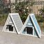 Indoor and outdoor cat house Feral cat nest rain proof and sunscreen cat villa wood cat cage warm outdoor cat shelter