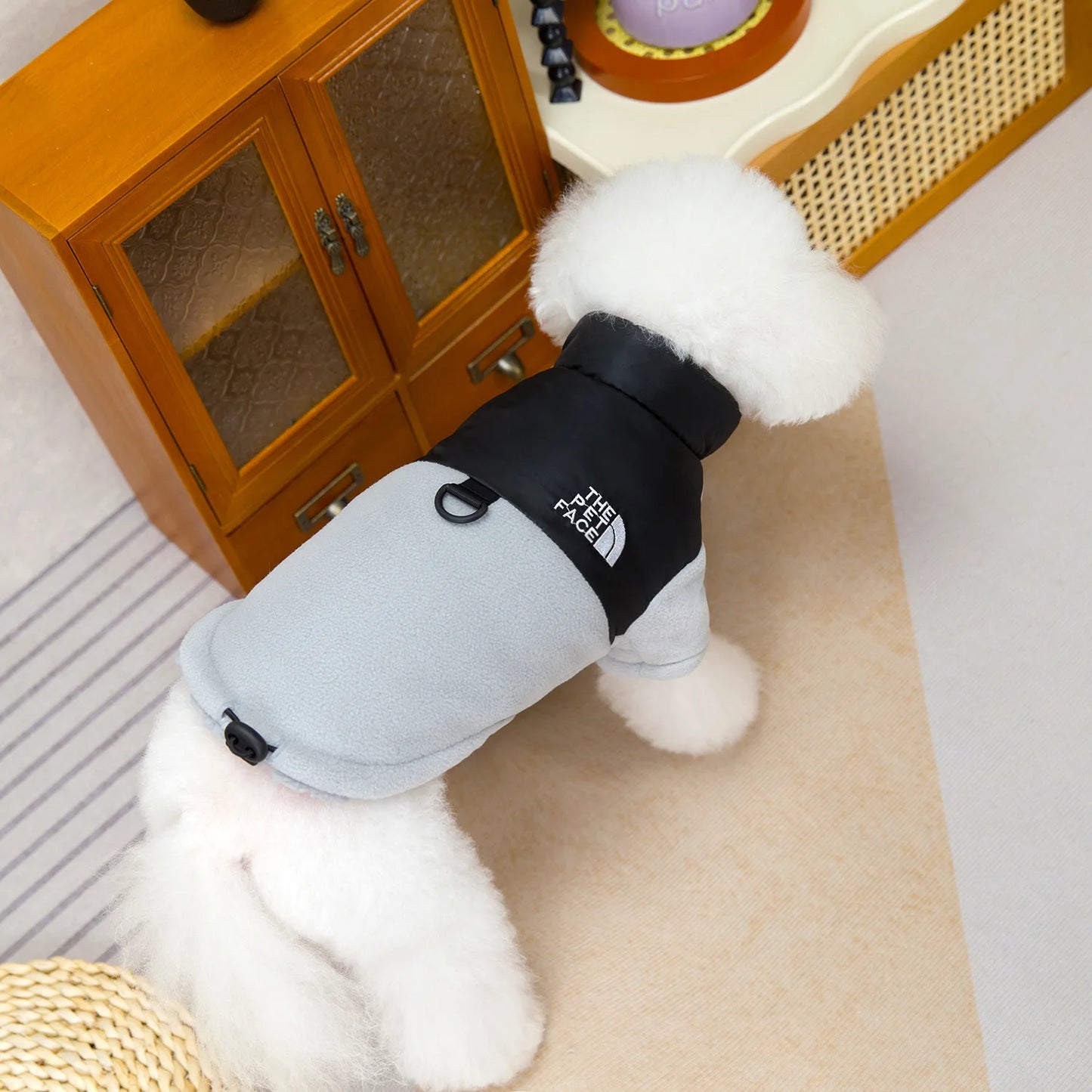 Fleece Dog Jacket Winter Warm Thicken Sherpa Lined Dog Coat for Small Dogs Beagle Puppy, Cold Weather Pet Apparel Winter Clothes