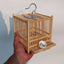 Grasshopper Cage, Bamboo Single Grid, Pure Handmade Bamboo Woven Cage, Classic Insect Crawling Tool with Drawer
