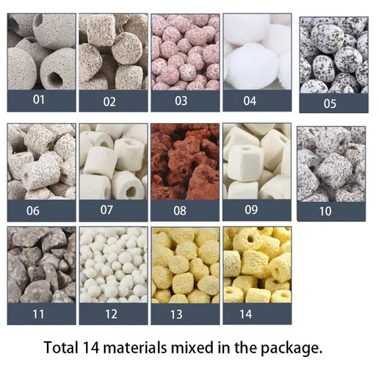 100g 250g 500g 14 Types Aquarium Bio Balls Biochemical Ball Filter Media for Aquarium Filter Accessories for Fish Tank Hot Sale