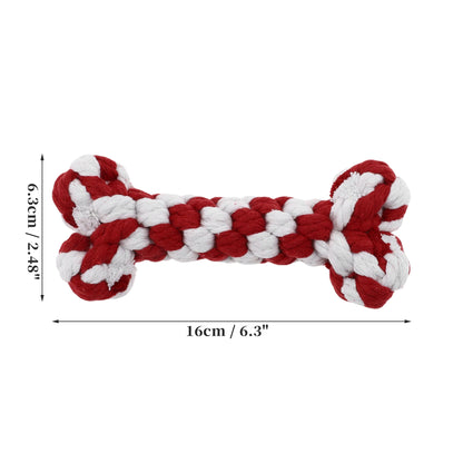 Uxcell Dogs Chew Toys Teeth Cleaning Cotton Rope Puppy Teethings Chewer Durable Braided Bite Resistant Chewing Doll Pet Supplies