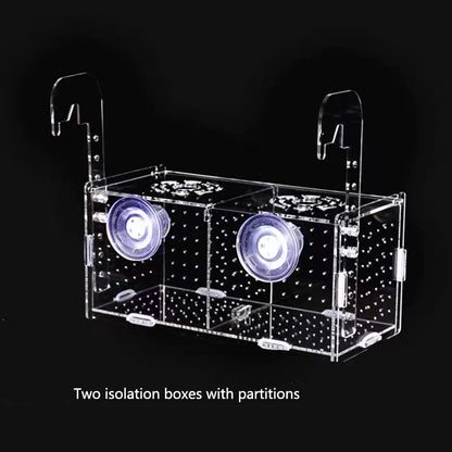 HighTransparent Acrylic Aquarium Fish Breeding Feeding Isolation Box Fish Aquarium Breeder Hatching Incubator Tank  Accessories