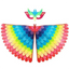 Kids Cosplay Costume Stage Performance Owl Peacock Wings Bird Felt Cape with Mask for Girls Boys Halloween Party Cloak