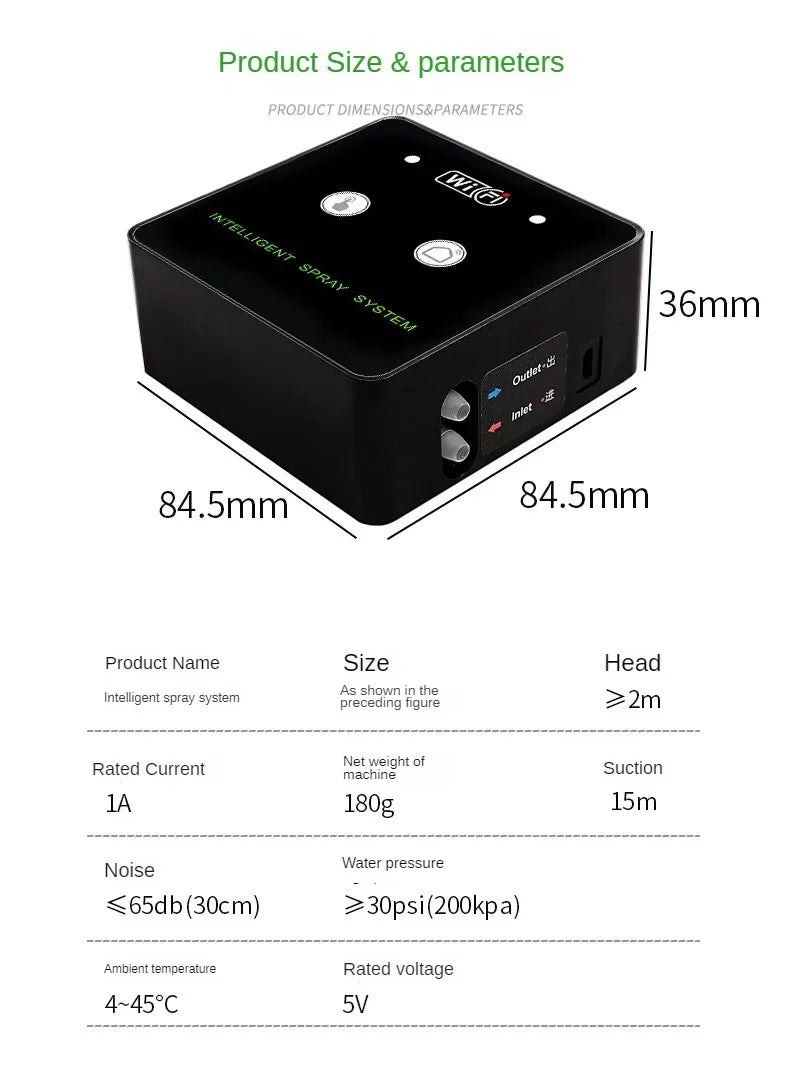WiFi Control Intelligent Reptile Spray Humidifier Timer Automatic Mist Rainforest Timing Spray System Kit Irrigation Sprinkler