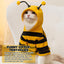 Dog Bee Costume Pet Bee Halloween Hoodies Soft Pet Halloween Christmas Cosplay Dress Hoodie Cosplay Clothes for Dog Cat Puppy