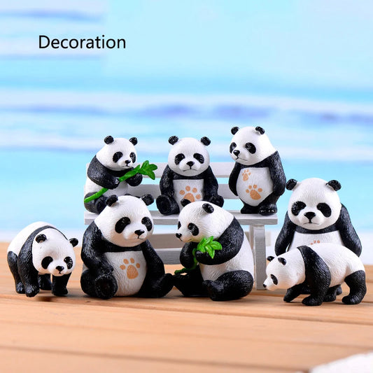 Resin Small Aquarium Ornaments Decoration Artificial Cute Panda for fish Tank Resin Aquarium Ornament Fish Tank Background Home