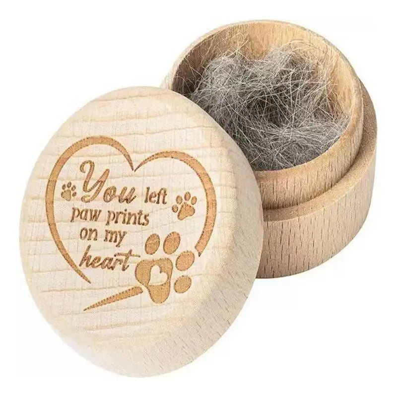 Pet Hair Keepsake Box Dog Cat Hair Ashes Container Pet Storage Box For Dog And Cat Ashes Wooden Engraved Dog Tooth Box Dog Ashes