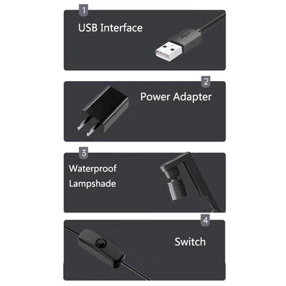 Mini Aquarium Light Clip Clamp USB Aquarium Light 360° Rotation Lighting Landscape Lamps For Small Betta Fish Tank New