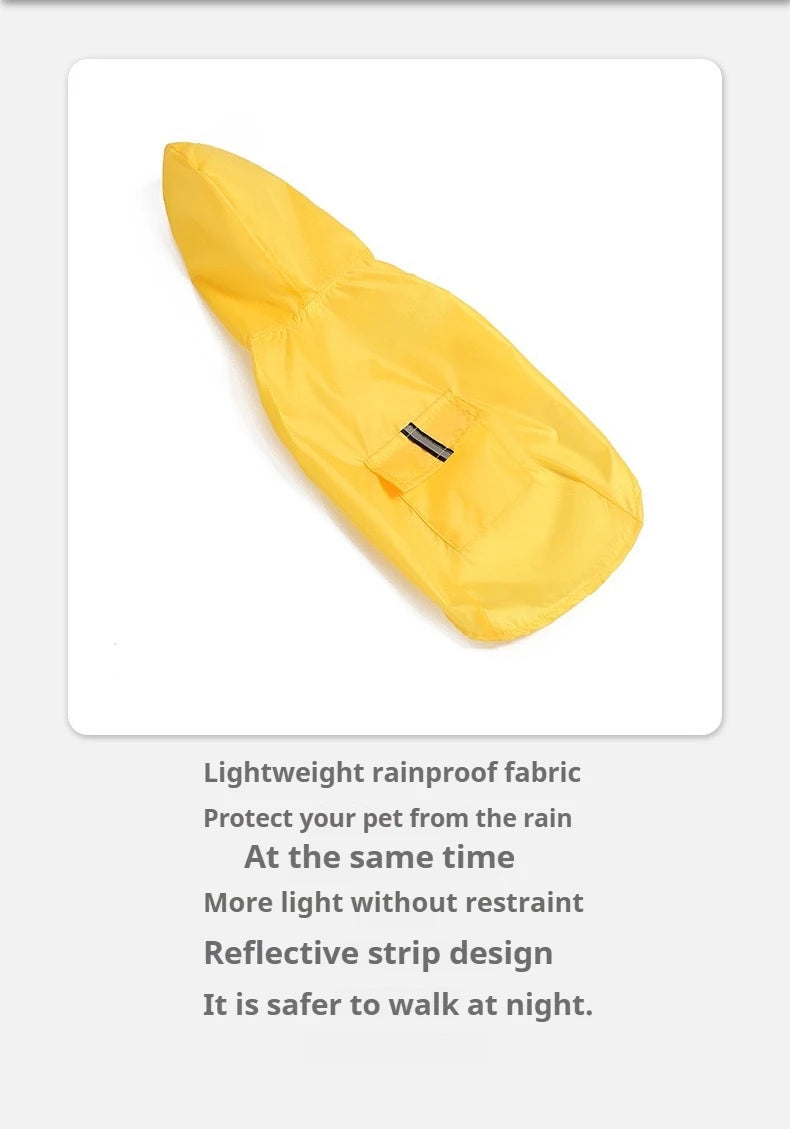 Big dog raincoat reflective waterproof windproof hooded raincoat large dog clothing outdoor raincoat  dog clothing jacket