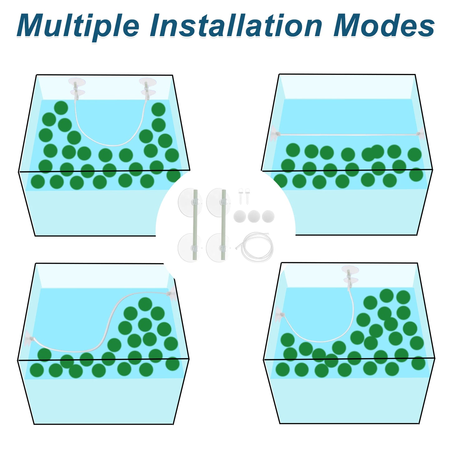 UXCELL Aquarium Floating Plant Corral Floating Plant Fence for Aquarium with Suction Cups Aquarium Floating Plant Fence