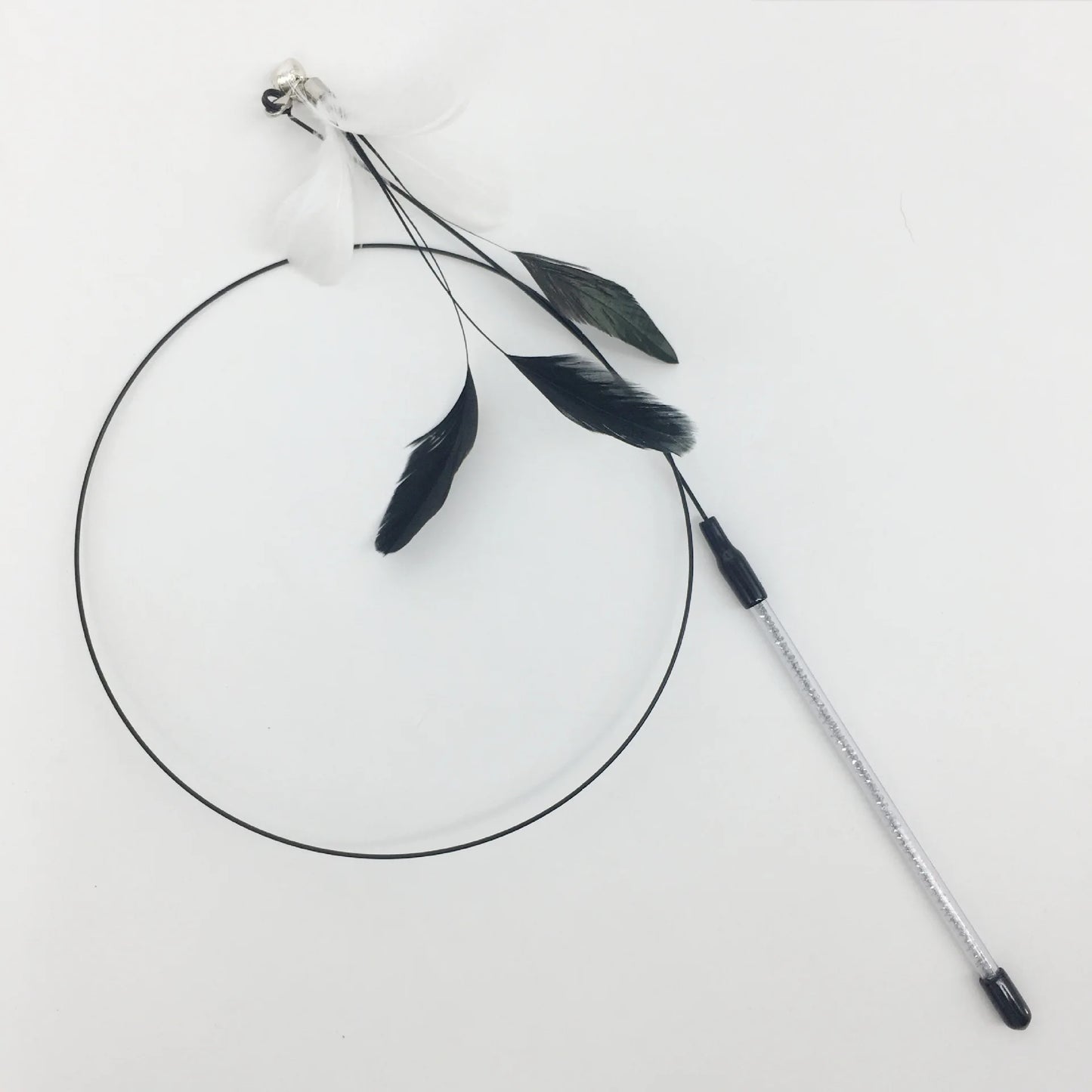Interactive Cat Toy Handfree Cat Stick Playing Kitten Playing Teaser Wand Toy Suction Cup Bird/Feather Cat Wand Pet Supplies