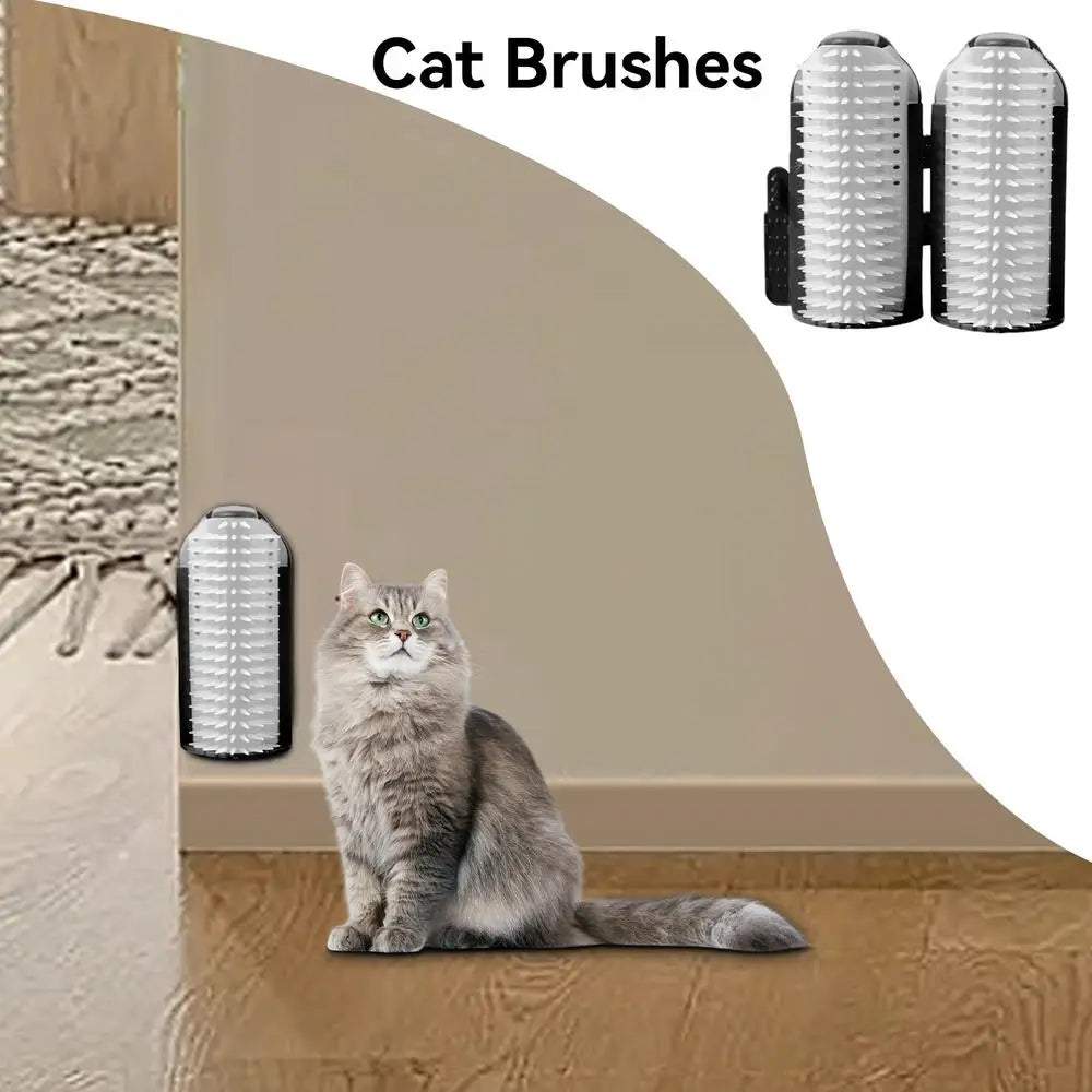 Cat Rubbing Corner Cat Scratcher Cat Corner Brush Grooming Kitten Pet Brush Corner Grooming Massage Brush Catnip Groomer