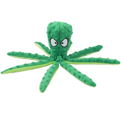 Squeaky Dog Toy Octopus Toy for Aggressive Chewers Tough No Stuffing Plush Crinkle Interactive Pet Toys for Puppy and Large Dogs