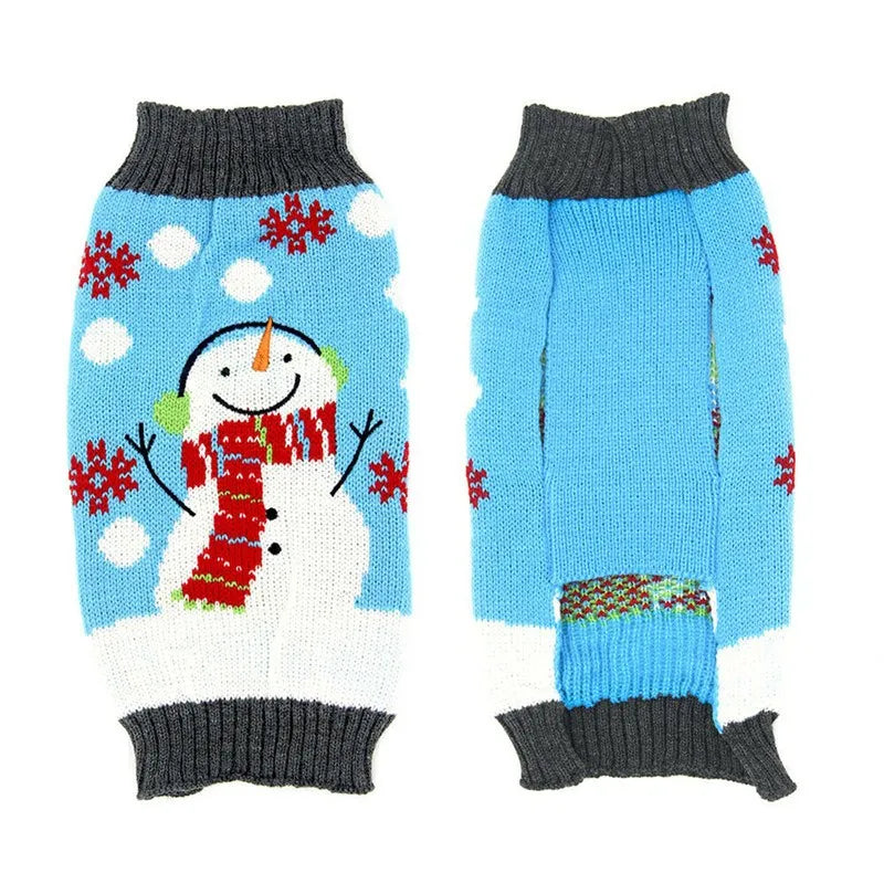 Christmas Dog Clothes Winter Dog Sweater Knitted Warm Coat Pet Clothing for Small Medium Dogs Costume Striped Print Dog Pullover