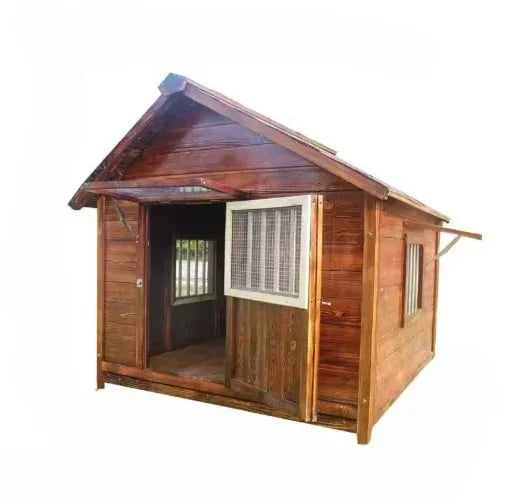 Dog House Outdoor Waterproof  Solid Wood Dog Villa with Yard Outdoor Rainproof Type Four Seasons Universal Pet Kennel
