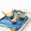 Gold Ceramic Bird Figurines Home Decoration Accessories Golden Bird Figures Fashion Wedding Ornaments Room Decor