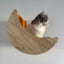 Wall Mounted Cat Climbing Wooden Shelves Cat Hammock Hanging Bed with Jumping Platform and Stairway for Kitten Playing and Rest