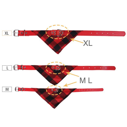 Pet Neckerchief Adjustable Strap Dog Bandanas Collars for Small Large Dogs Puppy Pet Products Plaid Scarves Pet Cat Accessories