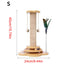 Pet Cat Toy Solid Wood Cat Turntable Funny Cat Stick Balls Durable Sisal Scratching Board Cat Supplies Cat Grab Column