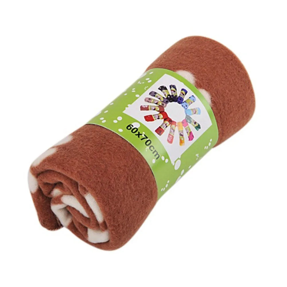 Pet Blanket Super Soft Dog Blanket with Cute Paw Print Warm Puppy Blanket Mat Bed Cover for Large Dogs Kitten Cat Small Animals