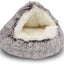 Soft Plush Pet Bed with Cover Round Cat Bed Pet Mattress Warm Cat Dog 2 in 1 Sleeping Nest Cave for Small Dogs