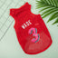 Sports Mesh Pet Clothes for Cats Number Print Sphinx Cat Vest Unisex Ice Cool York Dog Overalls Breathable Puppy Summer Clothing