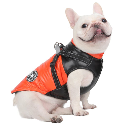 Winter Dog Harness Clothes For Large Dogs Warm French Bulldog Xs Reflective Winter Down Jacket For Little Dog Chihuahua Clothing