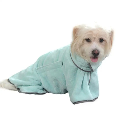 Dog Towel Wrap Dog Bath Towel Robe Super Absorbent Machine Washable Fast Drying Soft Lightweight Dog Drying Coat For Poodle