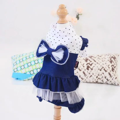 Dog Jumpsuit Skirt Yorkie Chihuahua Maltese Poodle Bichon Puppy Fashion Costume Small Dog Clothes Pants Dress Pet Outfit Tutu